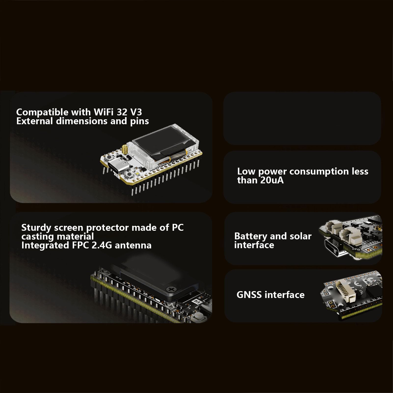 Obsługa Płytki Rozwojowej ESP32 dla LoRa 32 V4 z Ekranem Wyświetlacza Obsługa Modułu WiFi Bluetooth dla Inteligentnego Domu Meshtastic z Interfejsem Panelu Słonecznego