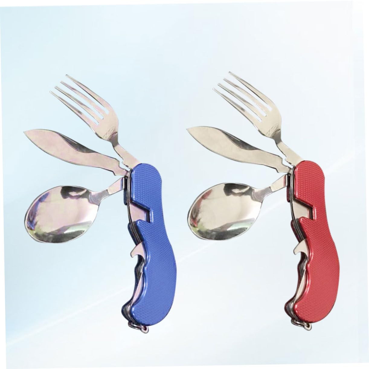 Yardwe 3 Set Forchetta Cucchiaio Bacchette Stoviglie Pieghevoli Portatili Posate Ambientali