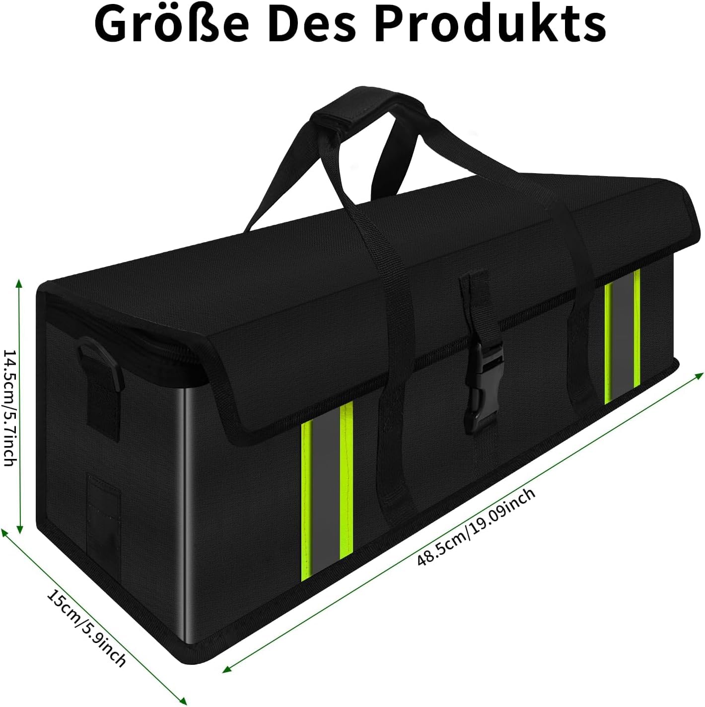 Torba na akumulator Ebike wodoszczelna i odporna na wybuchy, 8-warstwowa, ognioodporna torba do 1800°C, pokrowiec ochronny na akumulator Ebike Lipo Safe Bag do przechowywania, transportu i