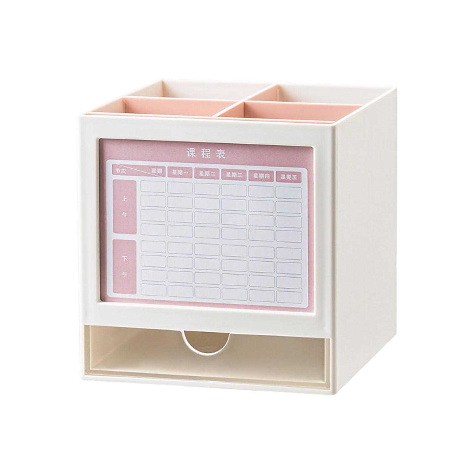 Kaeltsyn Desktop Decorations Desk Container Pen Holder Shelf Cosmetic Organizers for Home Offices Decorative Makeup Brush Holder Desktop Organizers Box