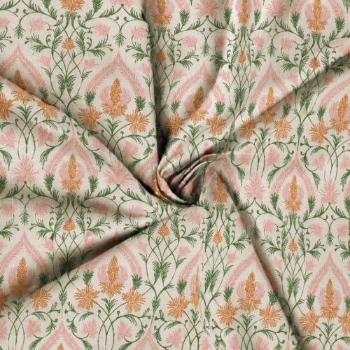 Image of LANE LINEN Organic | 100% Cotton Printed Bedsheet Set | Soft & Breathable Fabric | 3 Piece (1 Double Bedsheet + 2 Pillow Covers) | Double Bed Sheet Set | Machine Washable | Blush Pink & Sage Green
