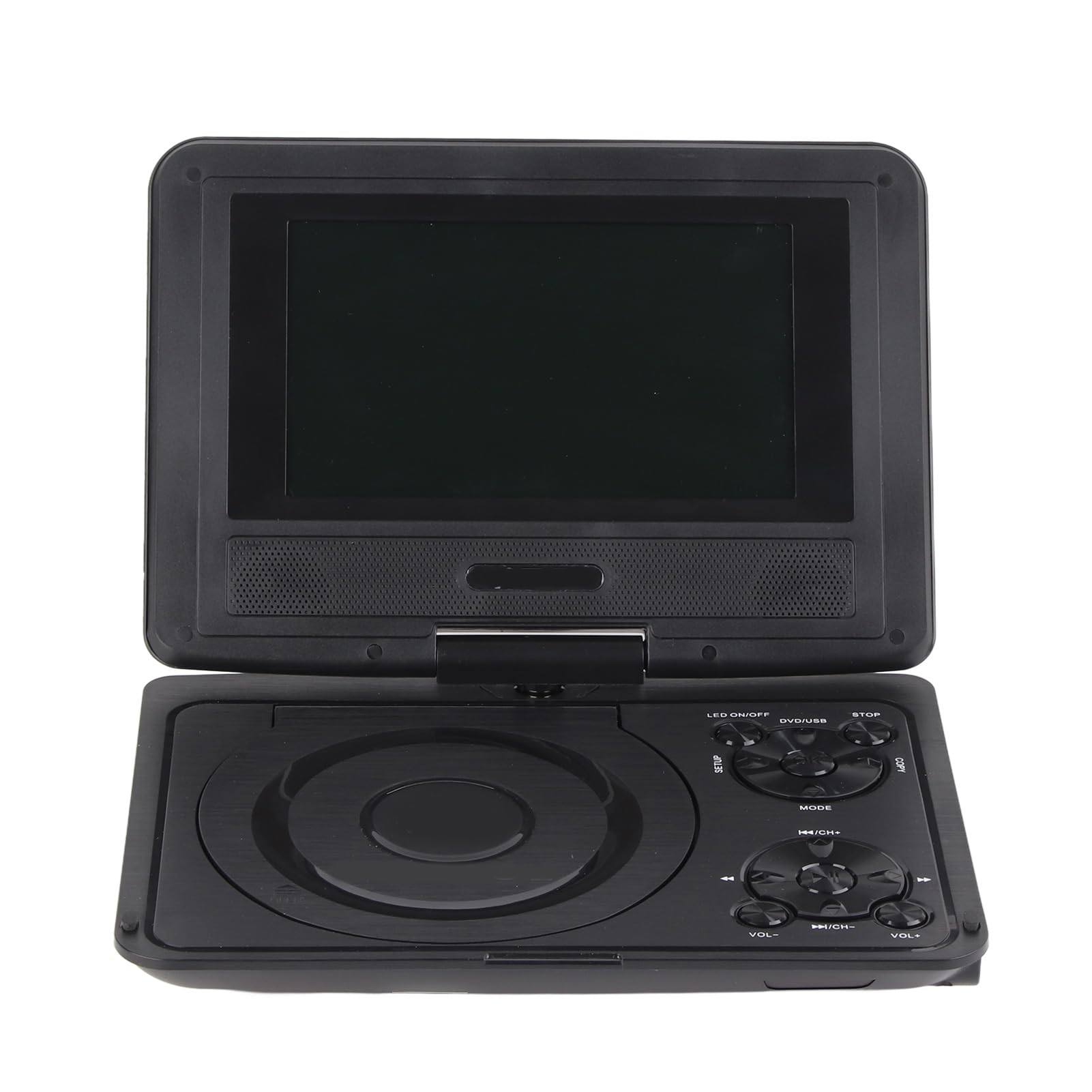 Alvinlite Mobile DVD, 6.8 Inch Portable HD Children's DVD Player Multifunctional Convenient Car TV Player for Car and Outdoor(US Plug 110-240V-BLACK)