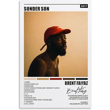 Brent Faiyaz Retro Wall Art Poster