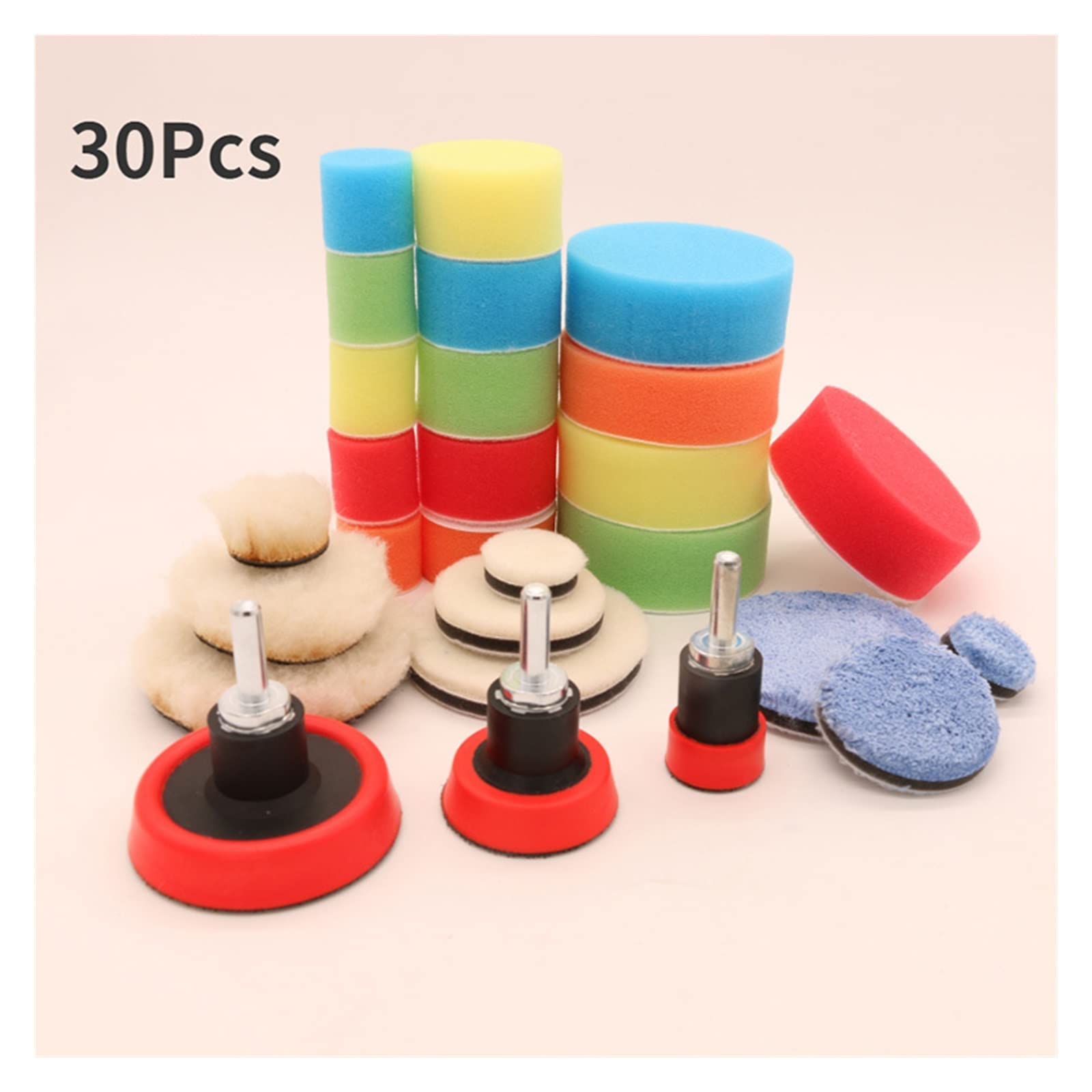 Kit de almohadilla de pulido for coche, almohadillas de espuma for pulir, juego de esponja, herramienta eléctrica de taladro, pulidor de rueda de faro, elimina arañazos, reparación de automóv