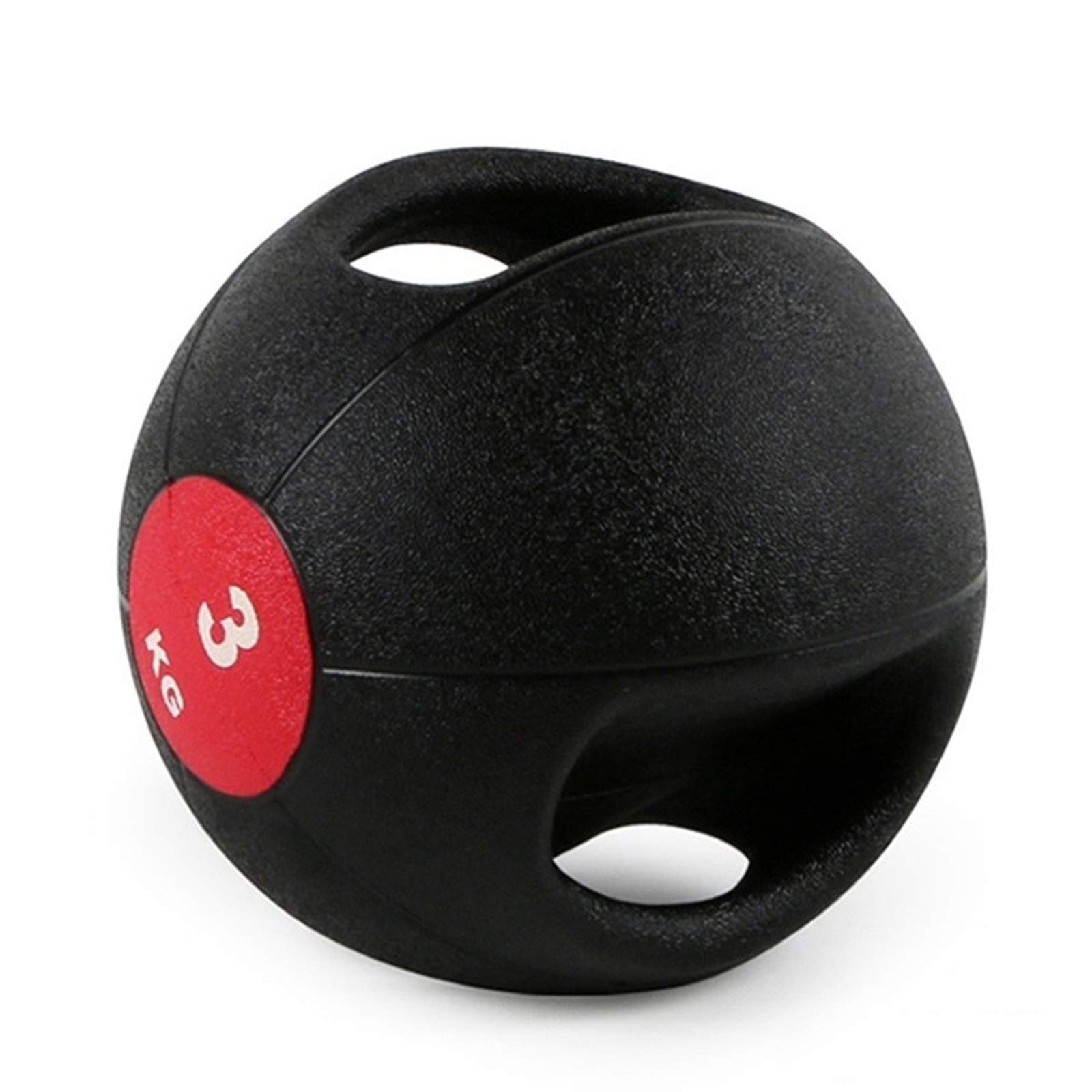 Pelota Medicinal Medicina Bola, Bola elástica con la manija, la Gravedad de la Bola, la Cintura y la Bola del Balance Abdomen, con Boquilla Anti-Fugas, 3KG/4KG/5KG/6KG/7KG/8KG/9KG/10KG