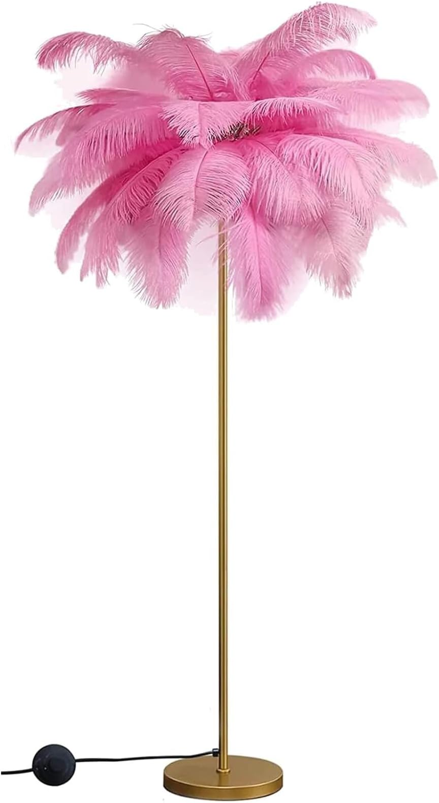 Modern Ostrich Feather Floor Lamp Real Feathers Ele ss Sle d Design for Living Room Bedroom Dining Room Home Decor Statement Lighting