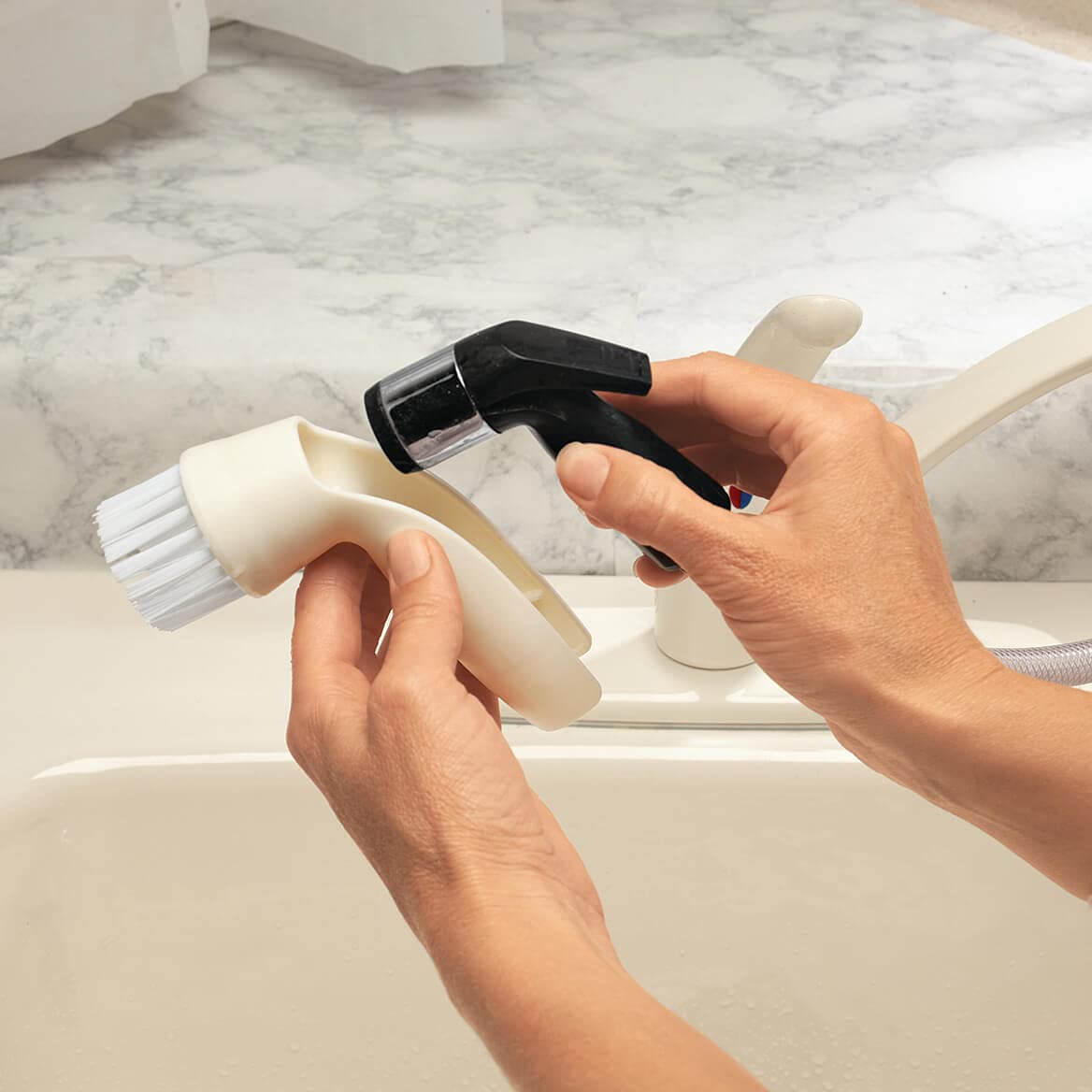 Snap on Sprayer Scrubber by Chef's Pride