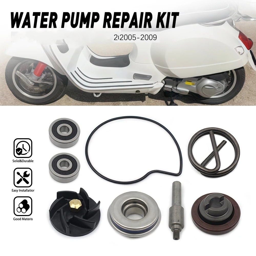 Bombas Agua Bomba Refrigerante Para PIAGGIO 300 Para VESPA Para GTS Para Super Para Sport 2010 2013 Kit De Reparación De Bomba Agua Juego Juntas Sellado