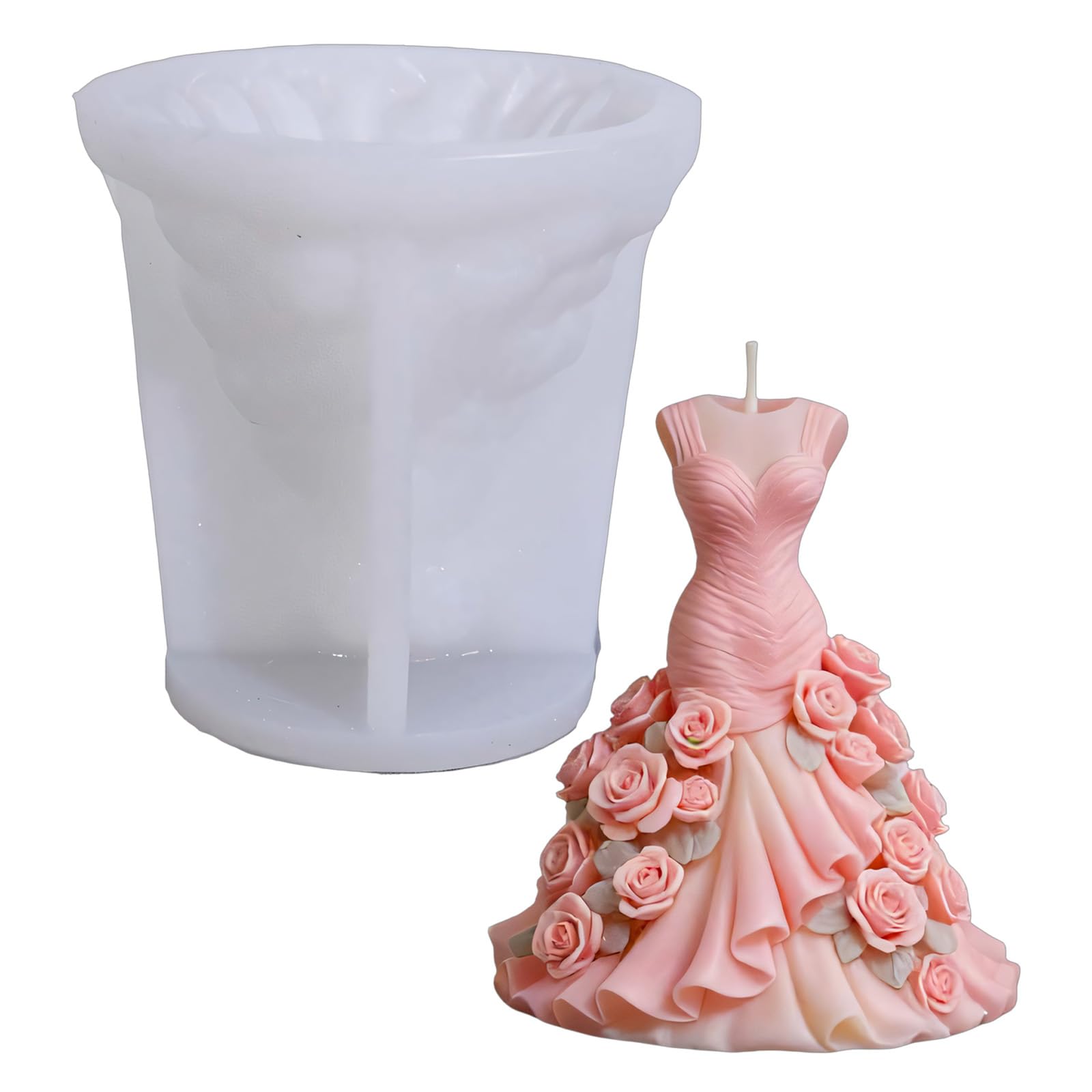 ZEPFJHE Silicone Flower Skirt for Aromatherapys with Detailed Floral Designs Artistic Silicone Making Featuring Flower Skirt Pattern for Decorative Home Crafting