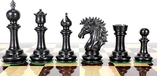 Miniatura 2 de House of Chess - Piezas de ajedrez de ébano/boj Encore Staunton 4.5" + 2 reinas adicionales + caja de almacenamiento de madera