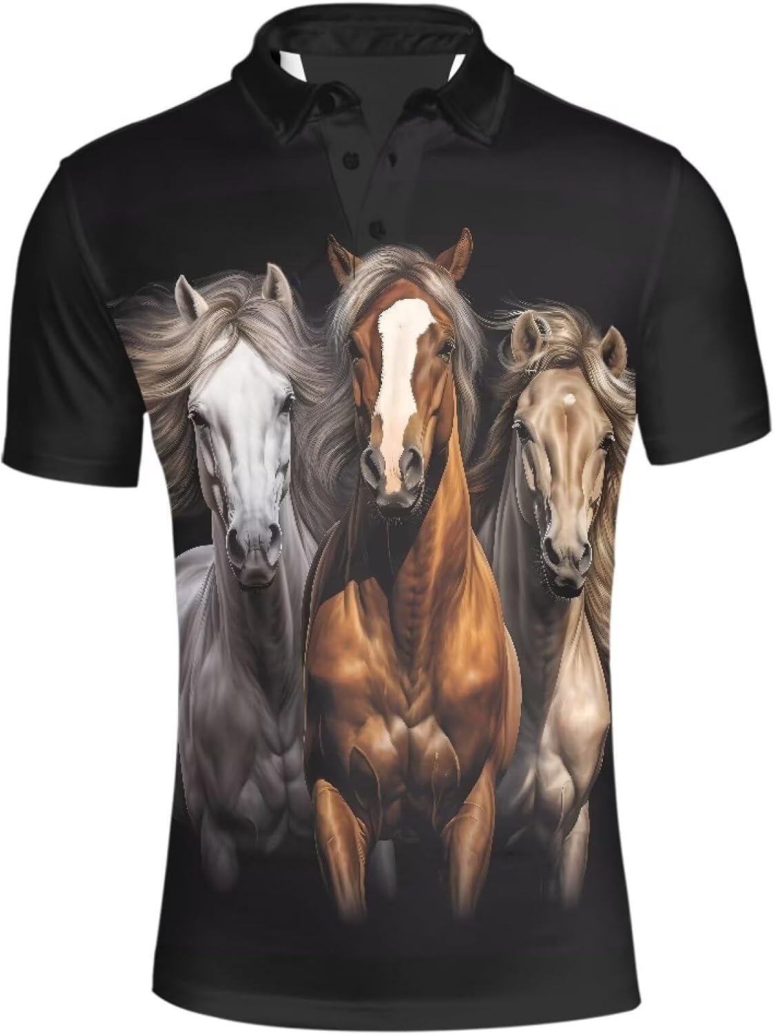 doginthehole Men's Hawaiian Shirt Short Sleeve Polos Shirt Casual Button Down T-Shirts Tee