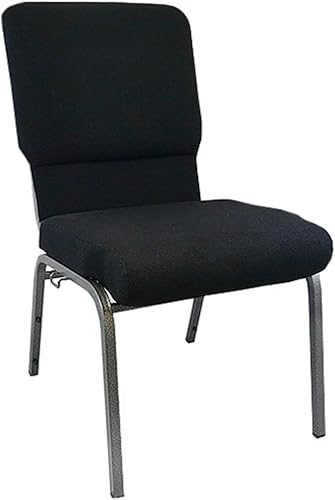 Flash Furniture Advantage - Sillas de iglesia negras de 18.5 pulgadas de ancho