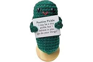 Crocheted Inspirational Cucumber Ornament: Enchant Your Home with Positivity