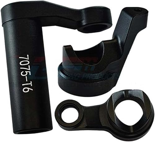 GPM - Juego de 3 piezas mejoras de aluminio 7075-T6 Servo Saver Set 18 4Wd Sledge Monster Truck (95076-4) RC Cars (negro)