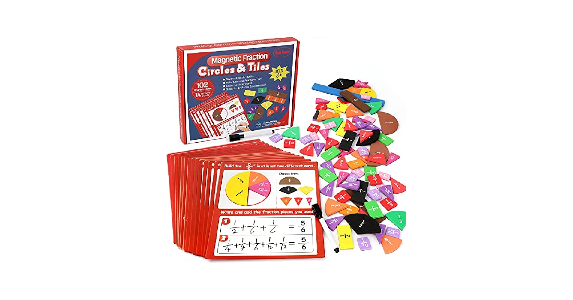 Amazon.com: Torlam Magnetic Fraction Tiles & Fraction