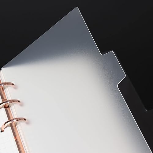 Miniatura 4 de Divisores de carpetas de plástico A6 de 6.7 x 3.5in, 6 agujeros grabables de plástico con 6 pestañas y separadores de páginas de archivos duraderos