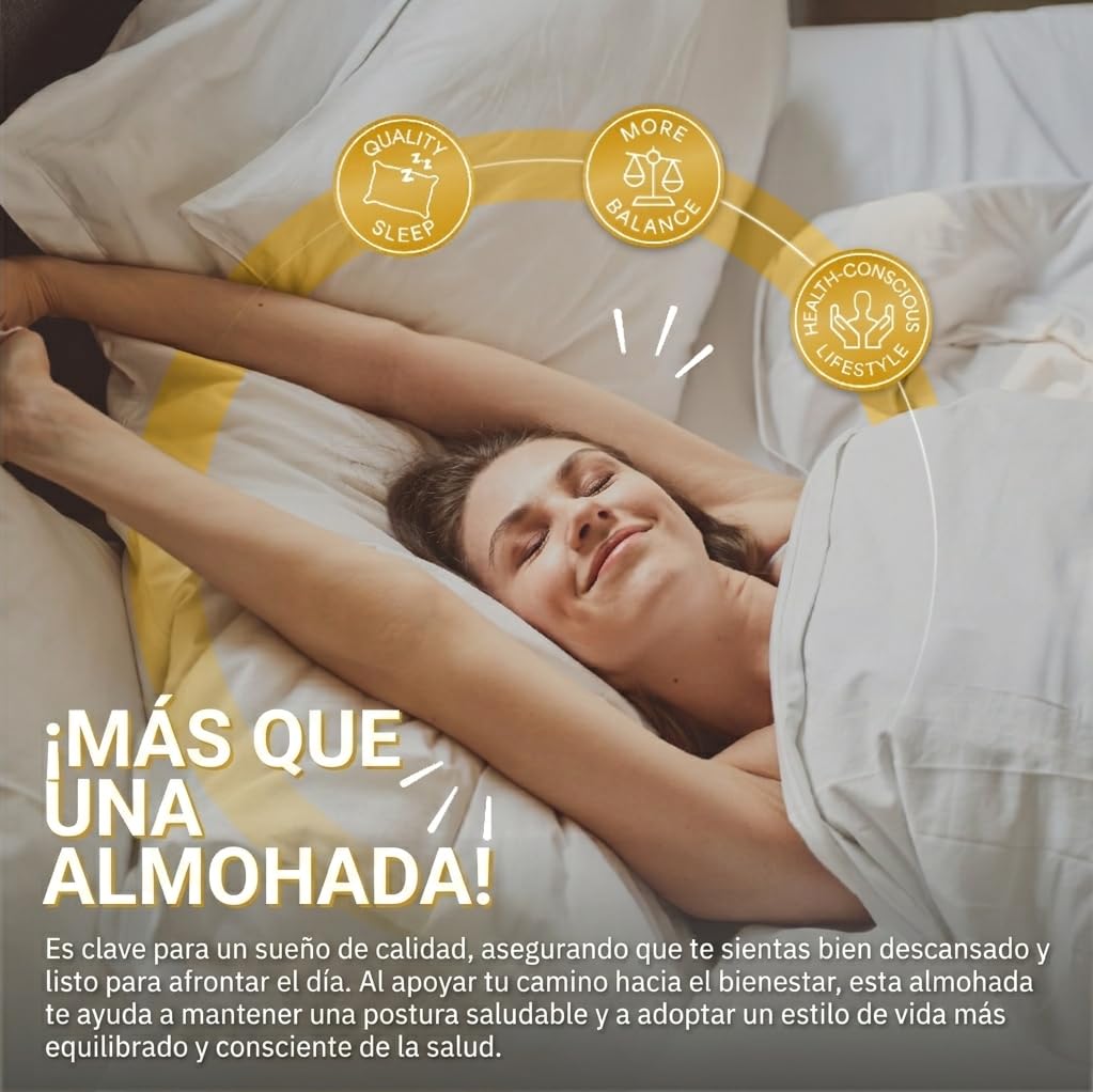 FAM' Home - Juego de 2 Almohadas hipoalergénicas de Lujo, 50 x 70 cm, Relleno de Volumen (720 g), Almohada ergonómica Blanca, fácil Cuidado, Almohada de 50 x 70 cm, Lavable hasta 95 °C, Transpirable