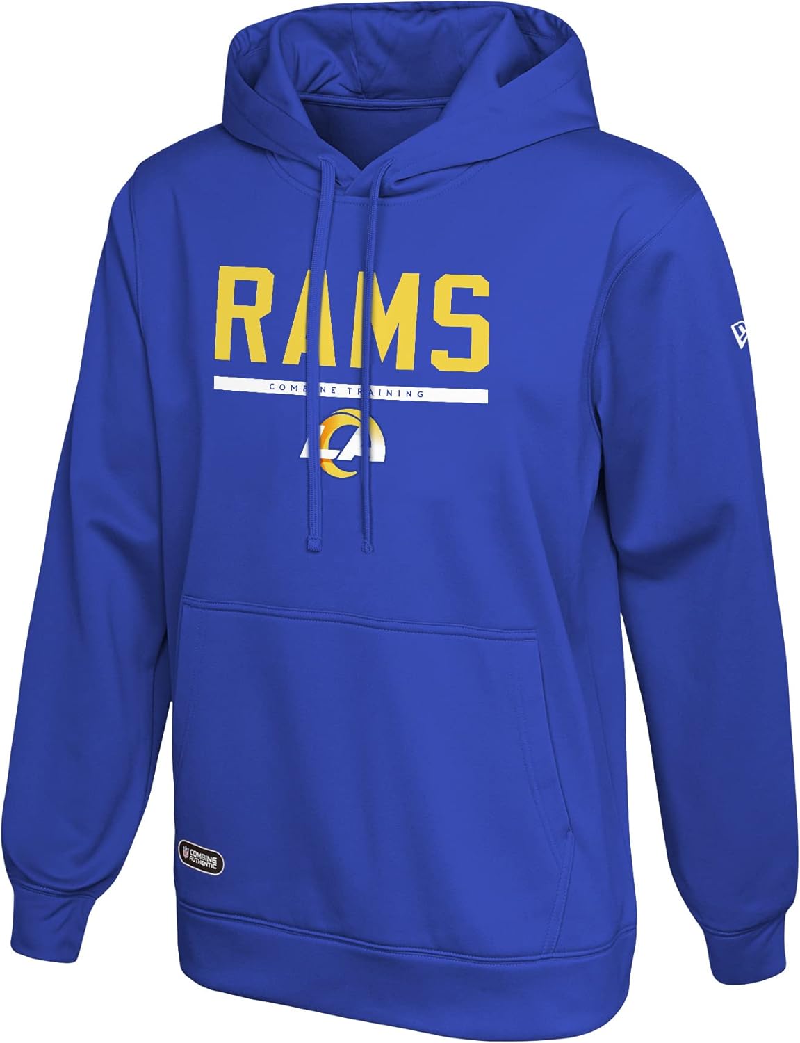 New Era NFL Men's Safety Performance Pullover Hooded Sweatshirt, Pro Football Fleece Hoodie Large Los Angeles Rams