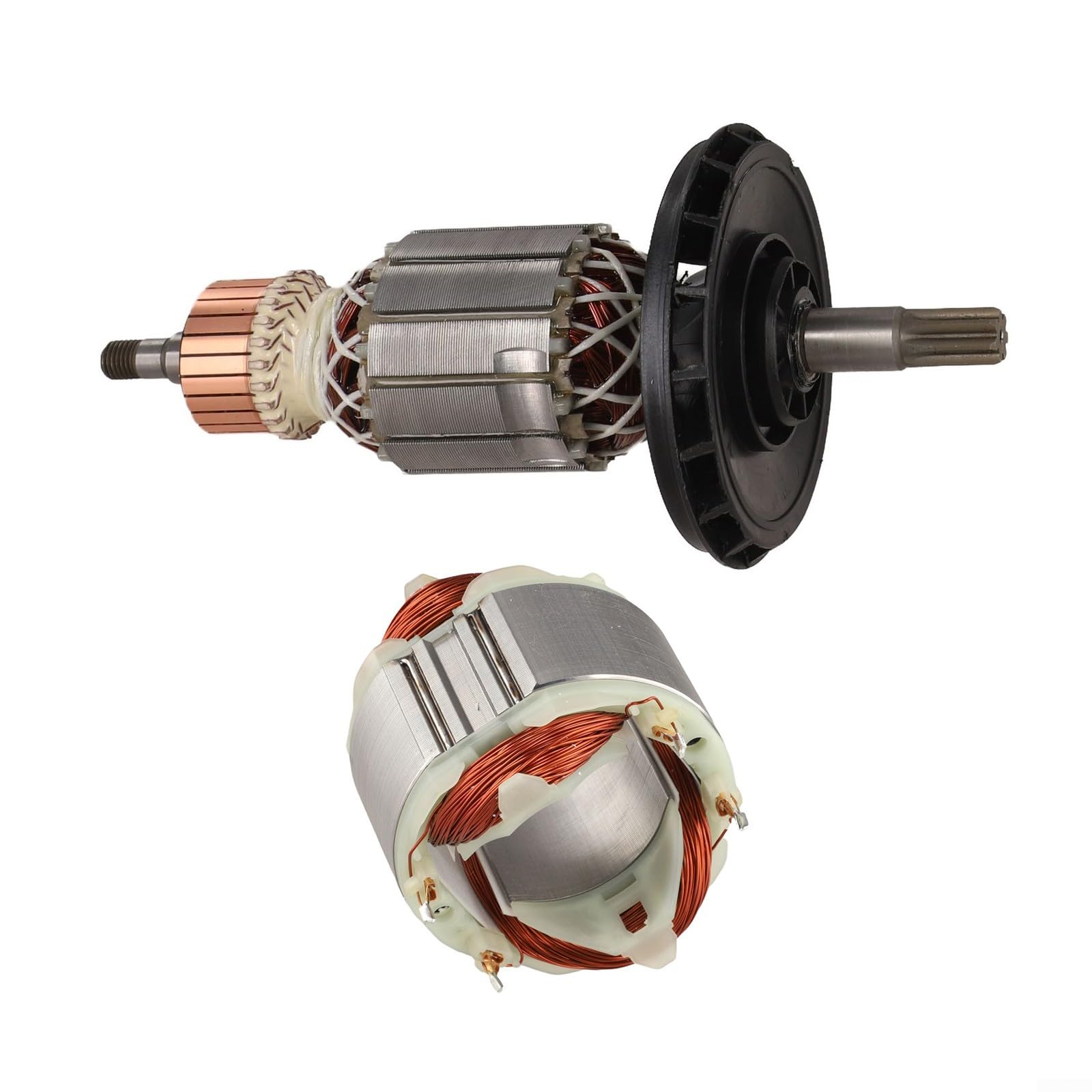 2pcs Armatura 1619P10864 e Field Coil 1619P08324 per RH540 RH540S Rotary Hammer Motor Parti di Ricambio Statore Metallo Per Rotore Assemblaggio Accessori Utensili Elettrici