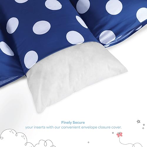 Miniatura 2 de Boston Linen Co. - Funda de almohada de suelo para niños, funda de cama con diseño de lunares para niños, tumbona para leer, descansar y jugar,