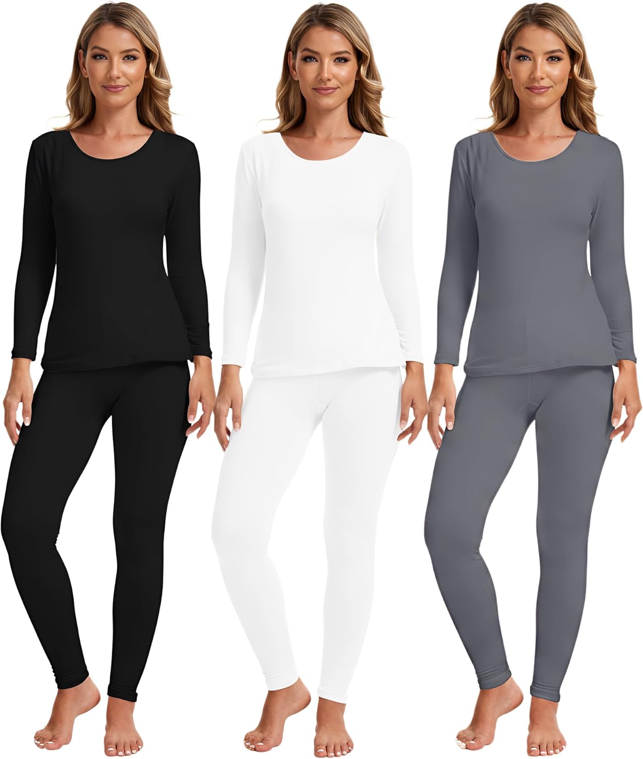 Patelai Women’s Fleece-Lined Thermal Underwear Set for Cold Weather