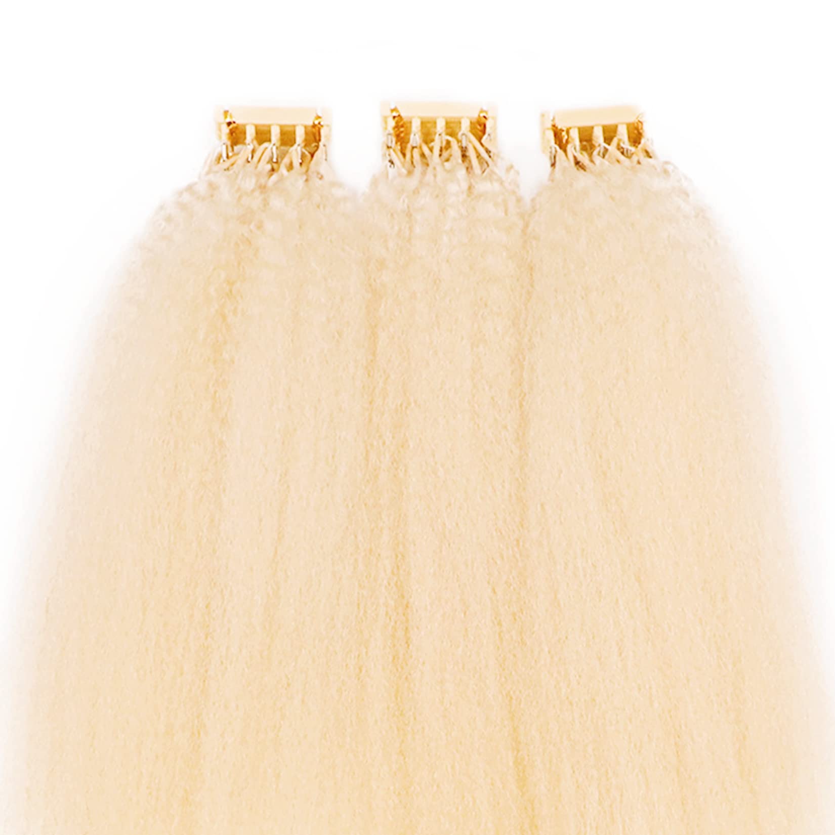 Amazon.com: 6D Hair Extensions,100% Real Virgin Human Hair, Invisible 6D2  Hair Extensions, Soft Smooth Hair Extensions, Can Perm and Dyed, Fluffy  Curly Hair, 5 Strands/Row, 613 Gold 100g,26inch : Everything Else