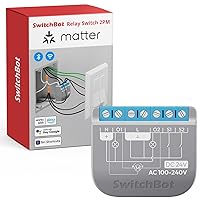 Vista 14 de SwitchBot Interruptor WiFi compatible con Alexa/Apple Home/Google Home/Matter (se requiere Hub), Módulo de interruptor de relé de medición