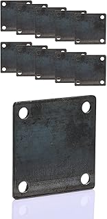 JM Steel 4â€X4â€ Square Steel Plates. 3/16' Thick Raw Steel. 10 Piece Pack