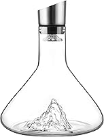 Cooko Wine Decanter with Aerator - 100% Lead-Free Crystal Glass, 1200ml Red Wine Carafe, Hand-Blown 12-Stream Aeration for Superior Flavor