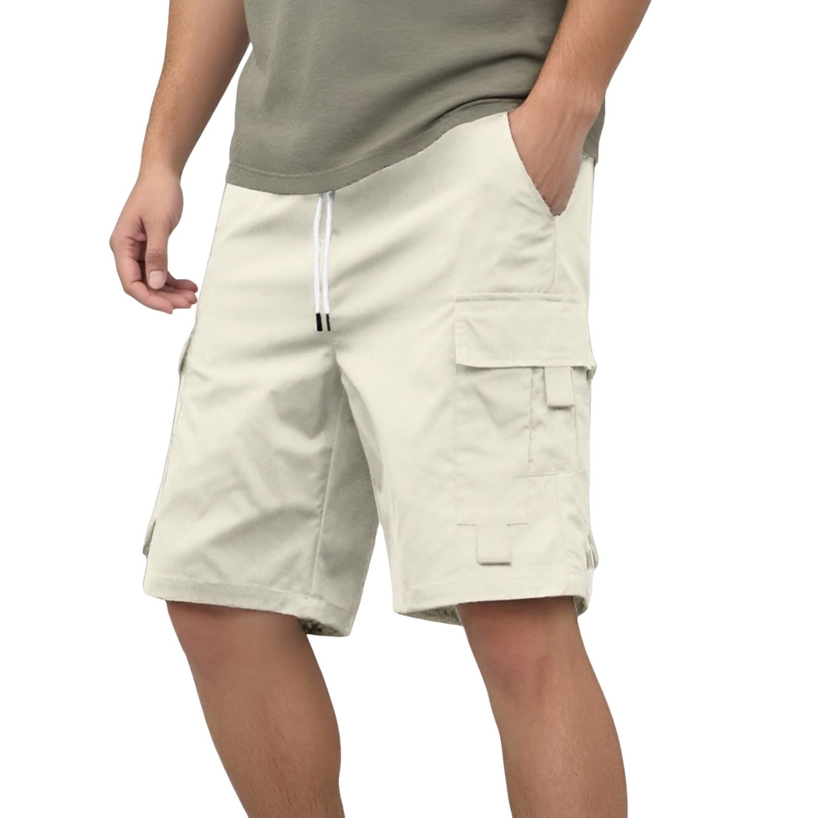 Short Cargo Homme Bermuda Coton Chino Elastique Grande Taille Loisirs A76