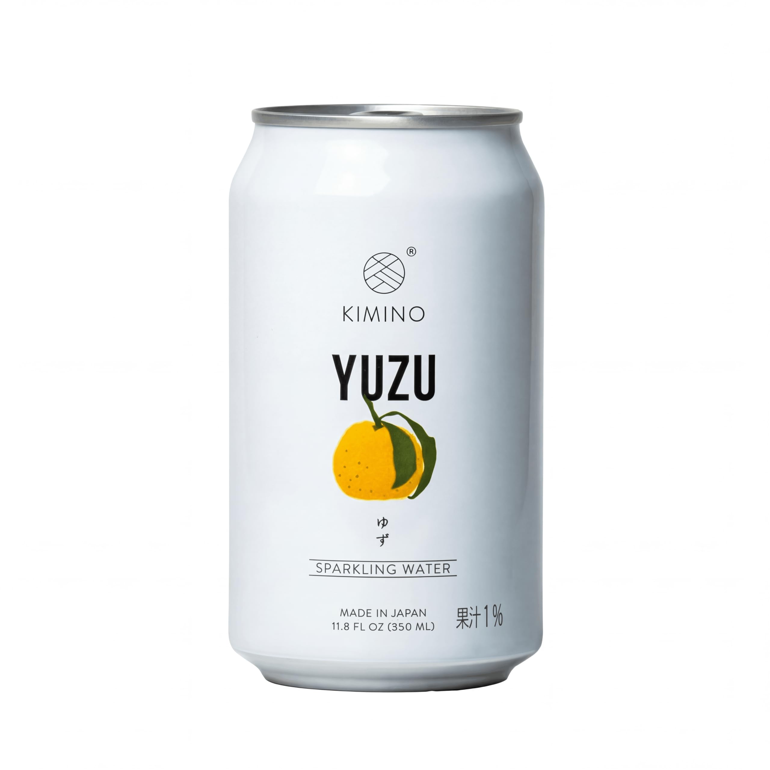 Kimino Sparkling Water Cans Yuzu Flavored - Japanese Sparkling Water Drink, Sugar Free Zero Calories, Hand-Picked Shikoku Yuzu, Only 2 Natural