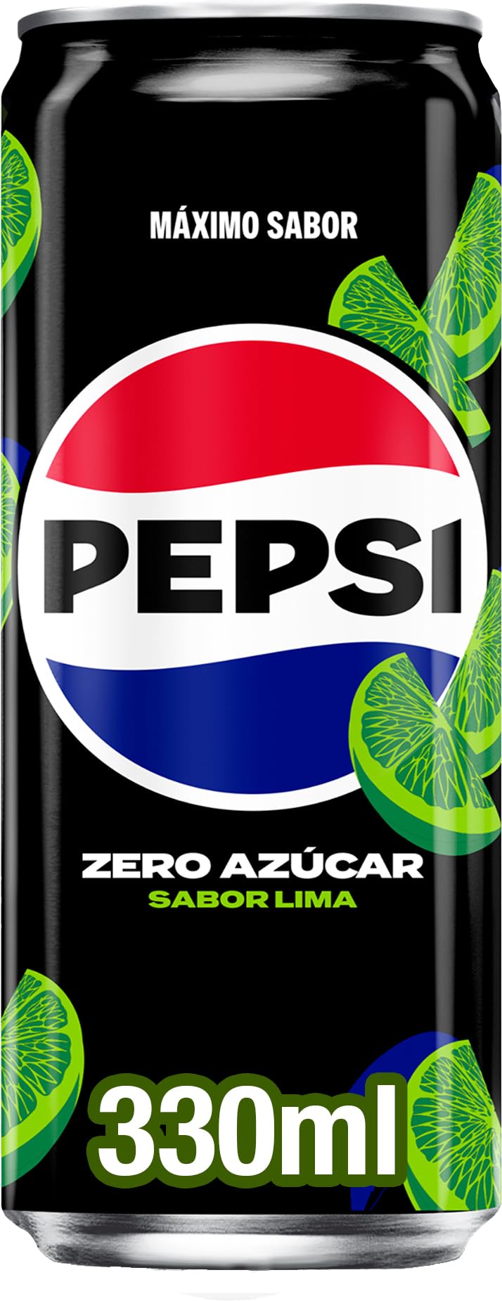 Pepsi Zero Lime, Zero Sugar, 330 ml – Packung mit 24 Dosen