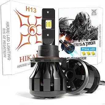 HIKARI UltraFocus H13/9008 LED Fog Light Bulbs, 18000LM, Dual Beam,32W Prime ZES LED Equivalent to 120W Ordinary LED, High Performance LED, Halogen Upgrade Replacement, Canbus Ready, 6000K White