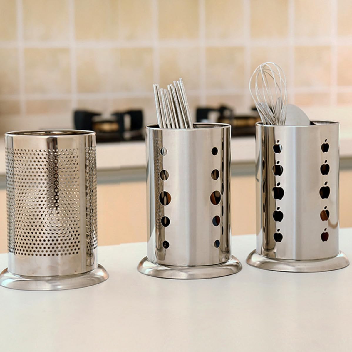 2 Pcs Chopsticks Holder Utensil Organizer Stainless Steel Widen Base