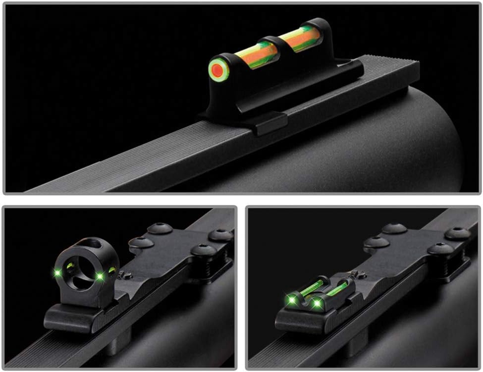 TRUGLO Tru-Bead Universal 3 Dot Turkey Gun Sight Sets, Fit Guns with Ventilated Rib Fiber Optic, Rear Ghost Ring and Notched Rear Sight, Standard Threaded Front Sight/Dual Color Threaded Front Sight
