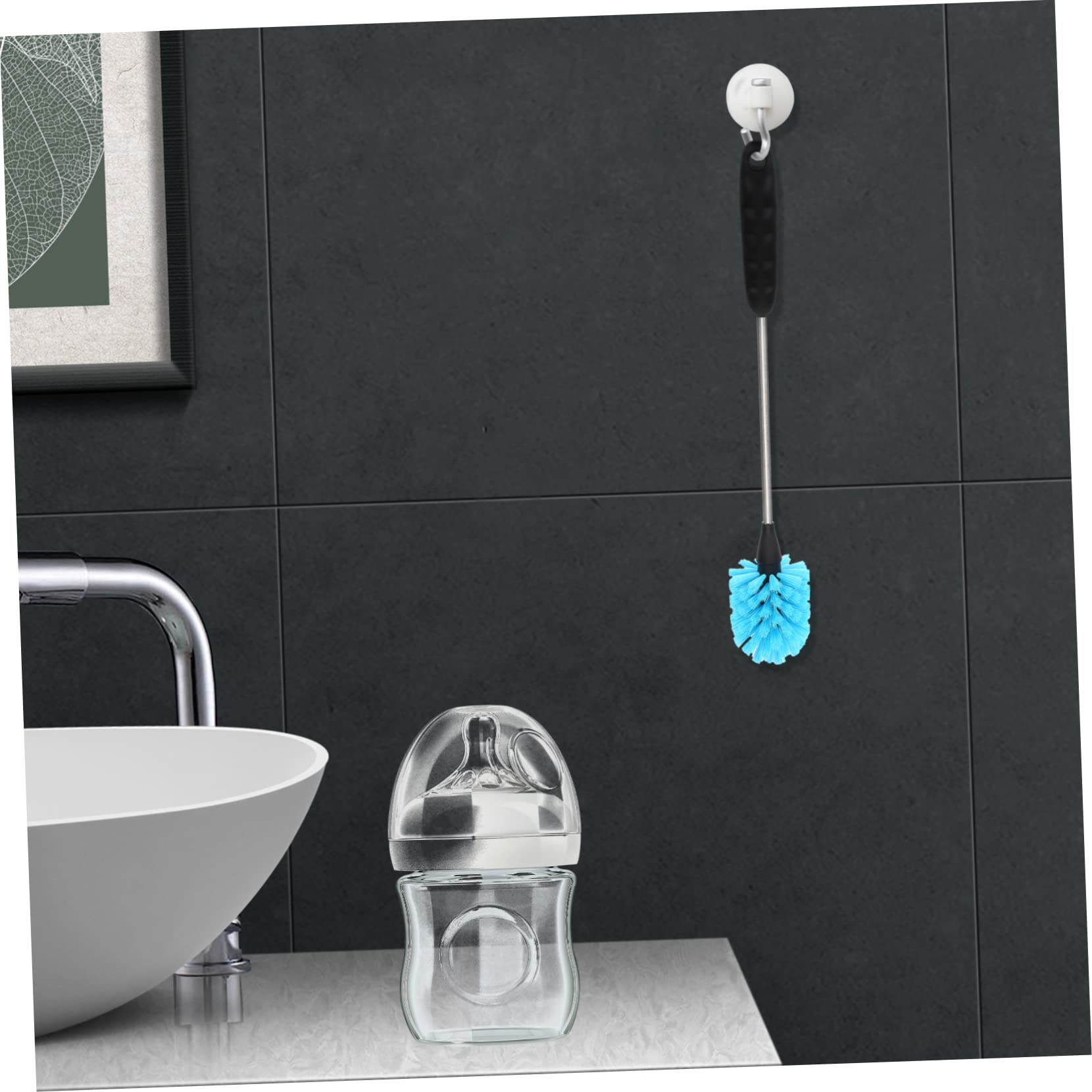 VICASKY 4piezas Cepillo De Limpieza para Botellas Limpiador De Biberones y Botellas De Agua Cepillo Mango para Tazas para