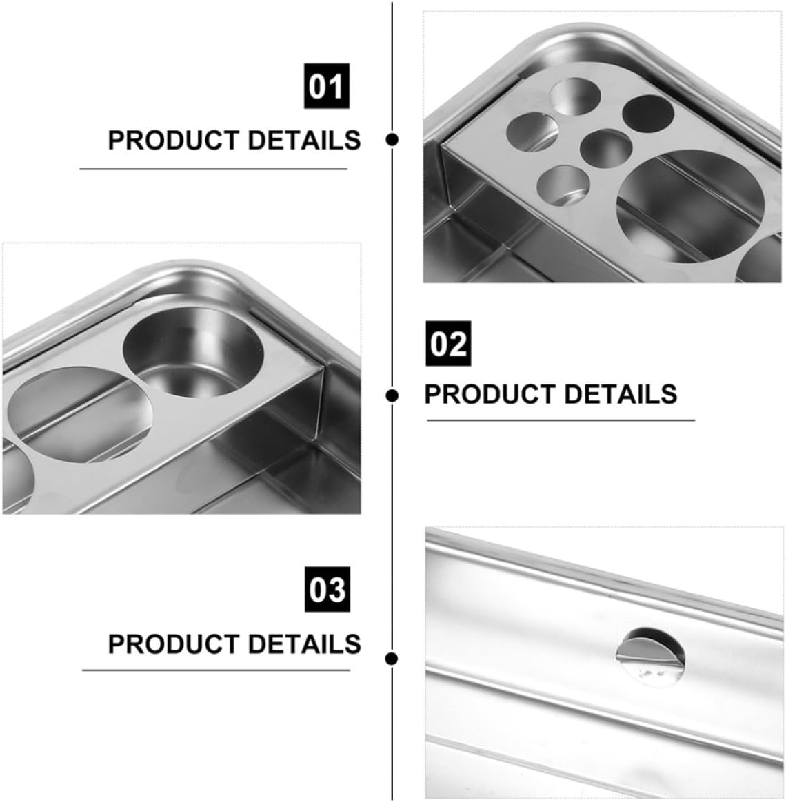 Square Stainless Steel Dressing Change Tray for Dentists and Clinics