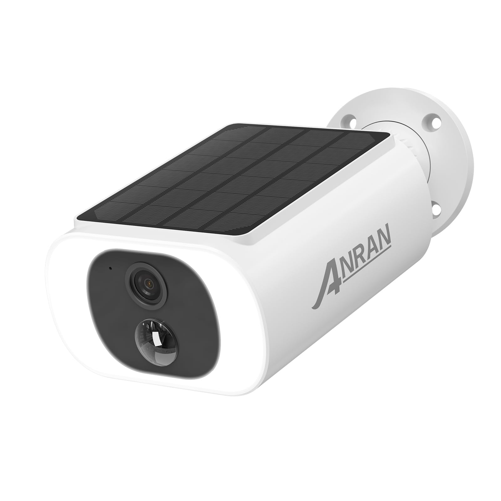 ANRAN 2K Cámara Vigilancia Exterior con Batería Recargabl, Cámara de Panel Solar Integrado de Seguridad sin Cables, 2.4 GHz WiFi, Iluminación Inteligente, PIR Movimiento Detección, Audio de 2 Vias, C3