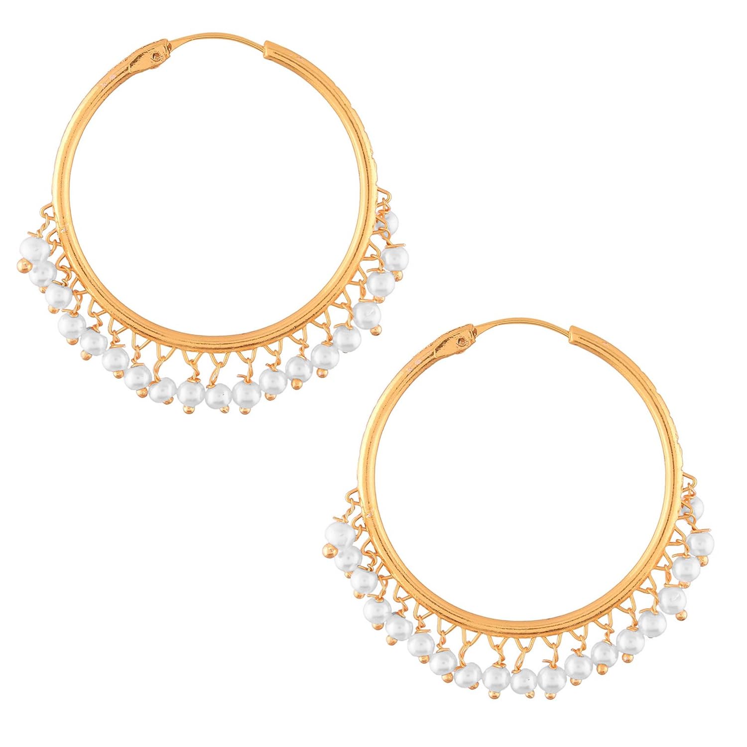 Peora Gold Plated Alloy Faux Pearl Chandbali Indian Traditional Earrings for Women (B07KWTYD9F) Amazon Price History, Amazon Price Tracker