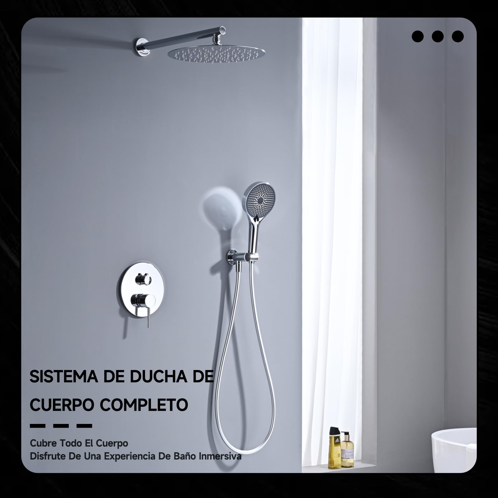 Columna Ducha, Sistema de Ducha Oculta Cromo Completo Baño Juego