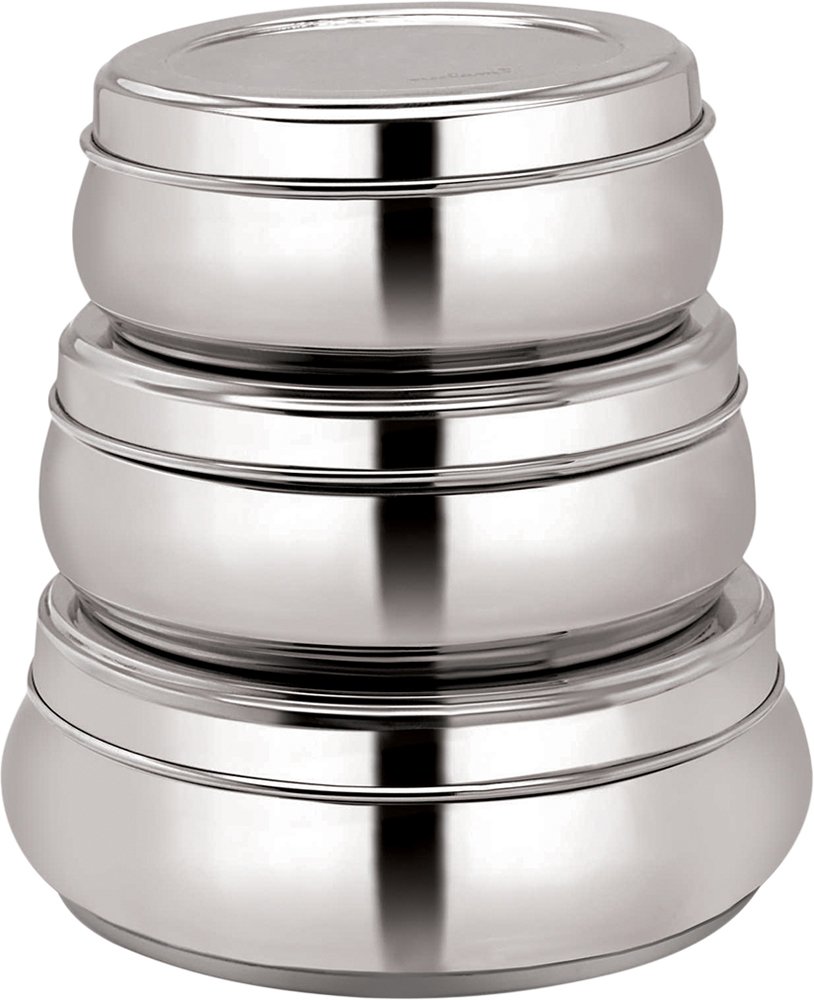 See full amazon price history chart for Neelam Stainless Steel Lazer Etching 3 pc Set Floral Design Belly Shape Puri Dabba Neelam Stainless Steel Lazer Etching 3 pc Set Floral Design Belly Shape Puri Dabba (B01DNWWX6U) Amazon Price History, Amazon Price Tracker