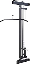 Gorilla Sports® LAT Machine Station – Wall Mount, Maximum Load 300 kg, Including Lat Pull Bar and 2 Spring Locks – Cable Pulldown, Cable Machine, Cable Tower, Training, Gym