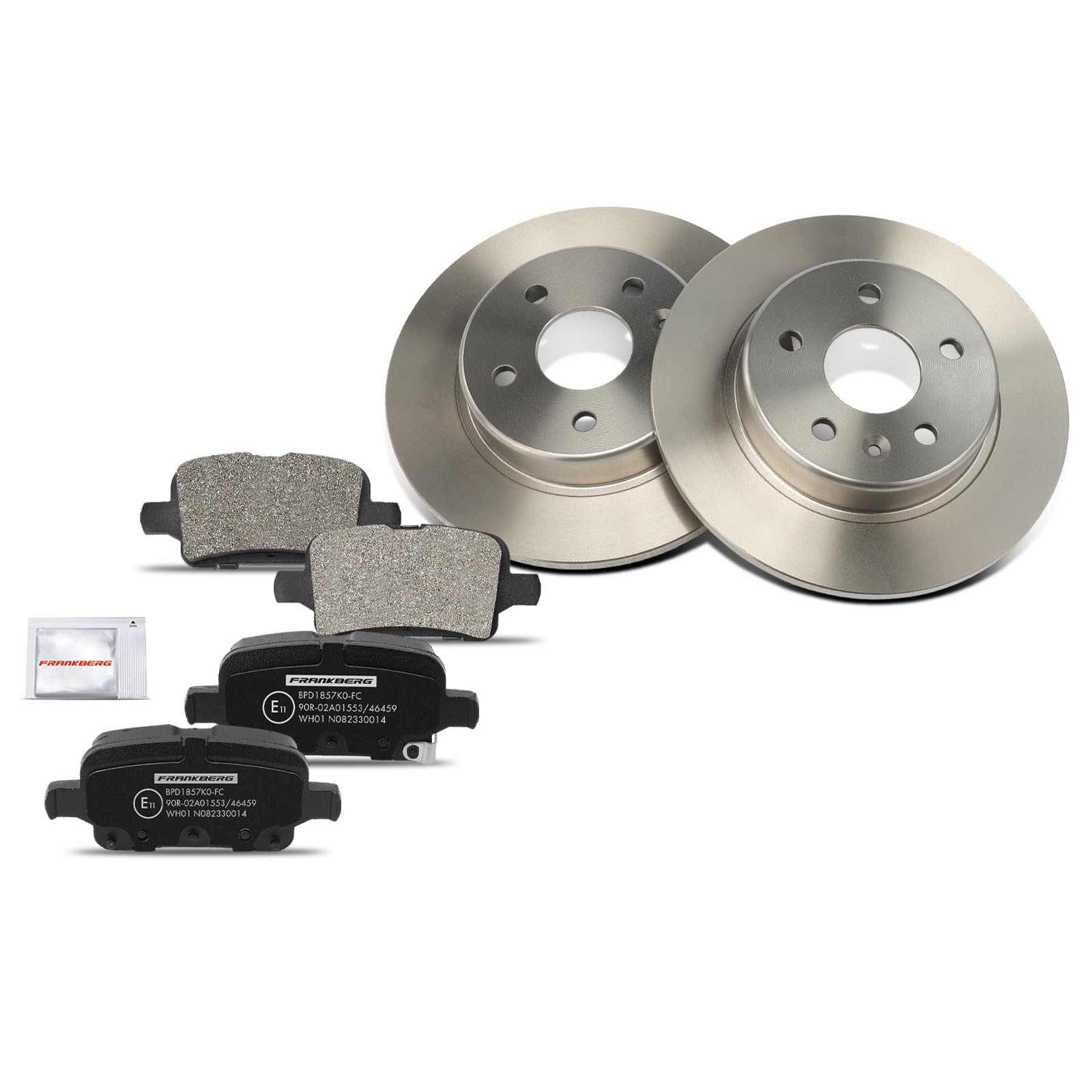 Frankberg Set freni incl. 2x Dischi Freno + 4x Pastiglie dei Freni Posteriore Compatibile con Astra K Sports Tourer B16 Astra K B16 Astra K Furgone/Station Wagon Replace# 13509119
