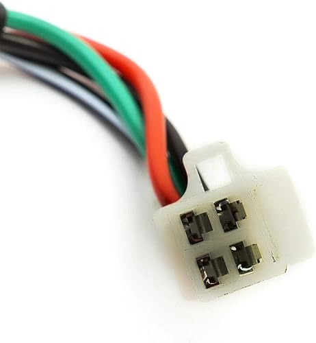 Miniatura 5 de HERIS Juego de llaves de interruptor de encendido de 4 pines con tapa para 50cc 70cc 90cc 110cc 125cc 150cc 200cc 250cc TaoTao SUNL Chinese ATV Dirt