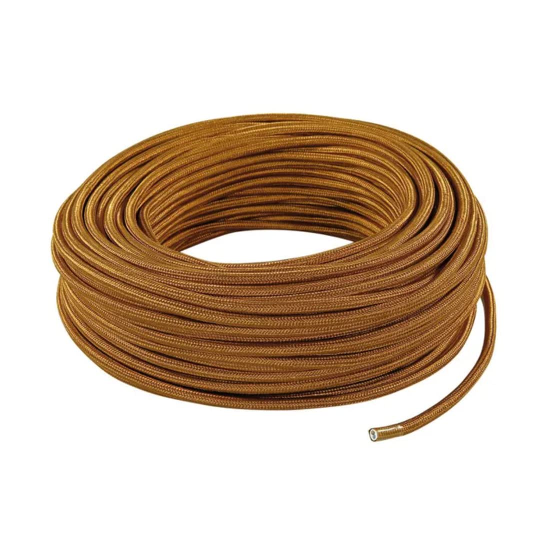 Cavo Piattina Dorato 2x0,50mm - Matassa Da 10mt Per Lampadari Fai Da Te, Colore Oro