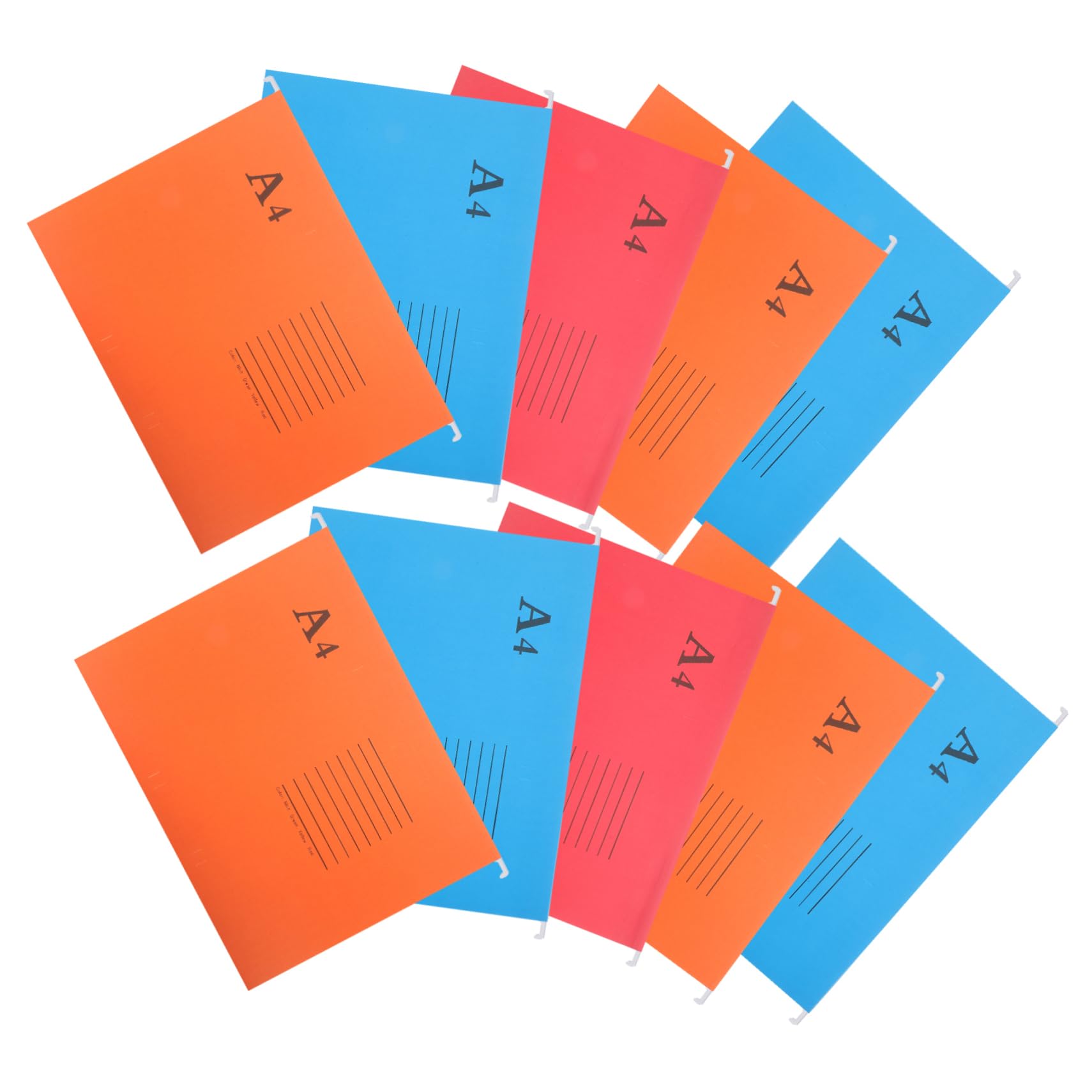 Gogogmee 10Pcs File Folder Organizer Hanging File Holders Mixed Colors for Office Document Storage Wear Resistant Paper Design for Easy Access and Organization