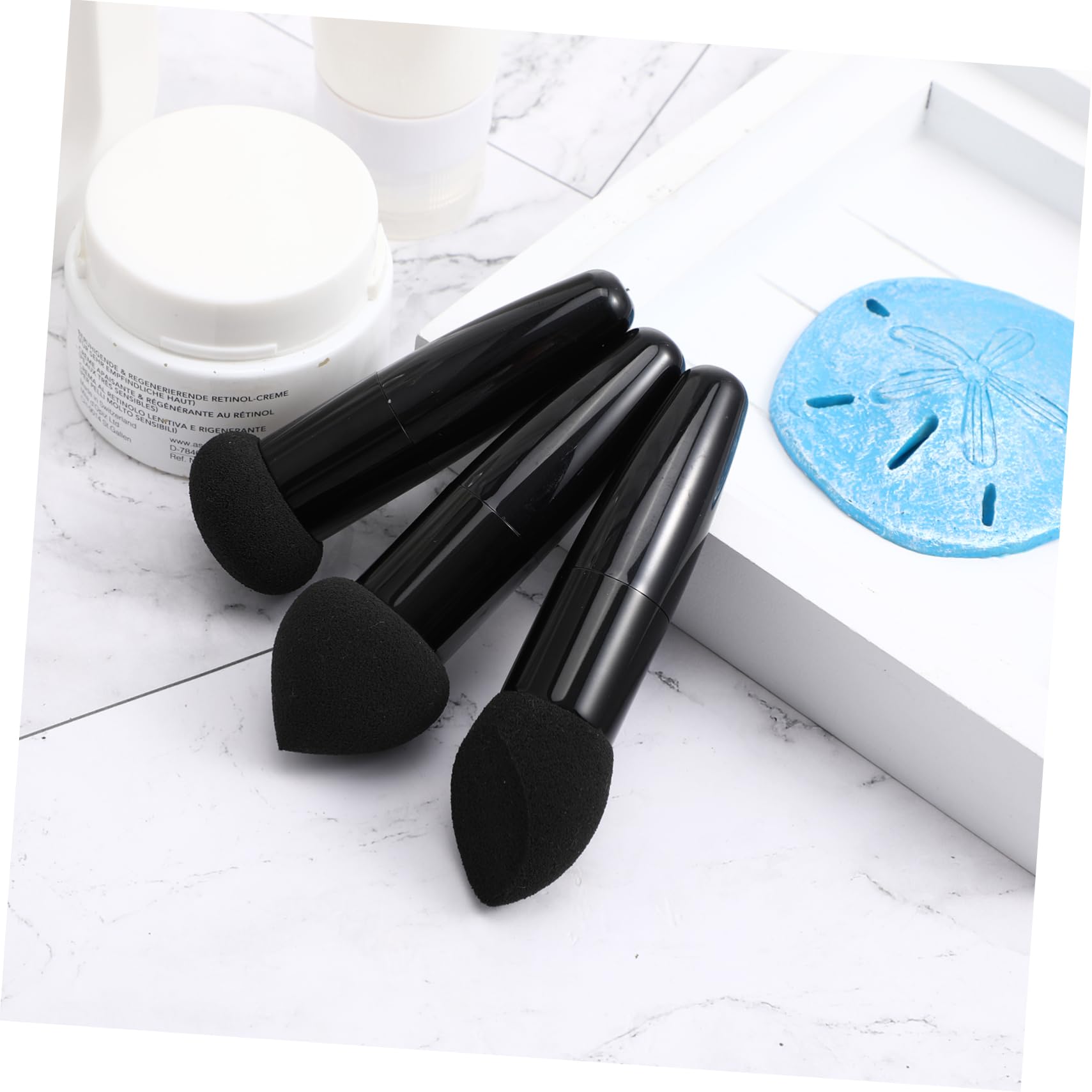 MAGICLULU 5 Set Di Penne Per Il Trucco Con Manico Spugne Per Il Trucco Da Donna Per Sciolto Aspetto Naturale 3 Pezzi * 5
