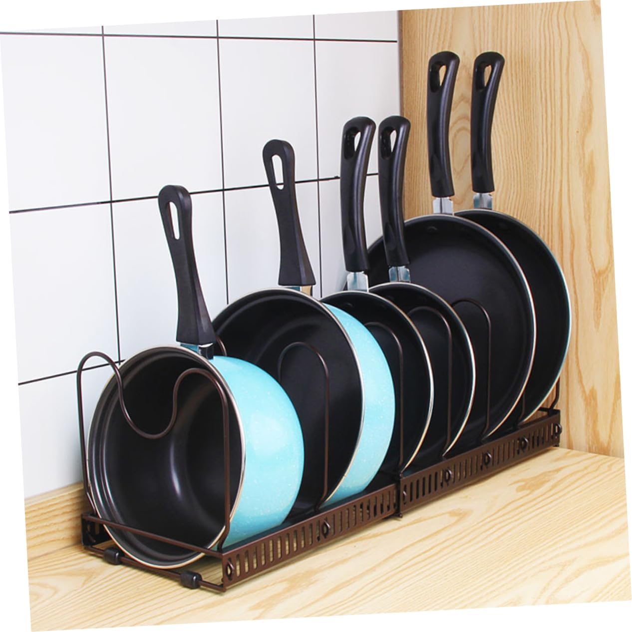 Expandable Pot Organizer Kitchen Pan Storage Rack Pantry Organizers and Storage