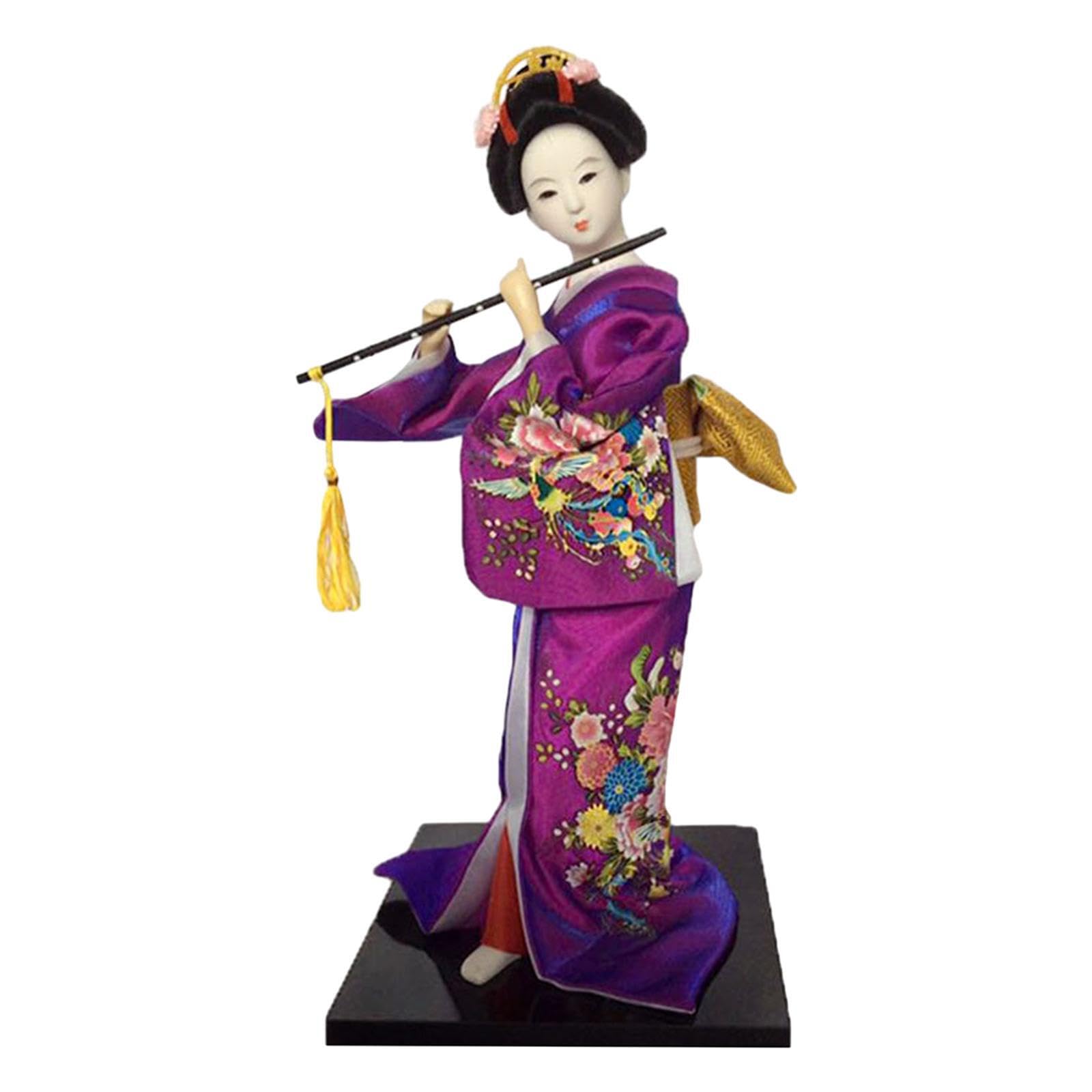 TWISAXC Geisha Doll In Japanese Kimono Handicrafts Statuette Ethnic Ornament For Home Office Bedroom Decor Which Is Durable For Home Decoration. Asian, Style H