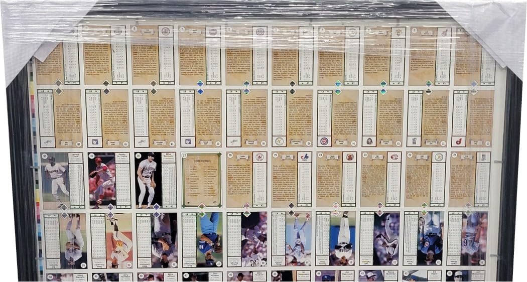 1989 Upper Deck Baseball Cards Unsigned Uncut Sheet 1-100 Framed Ken Griffey Jr